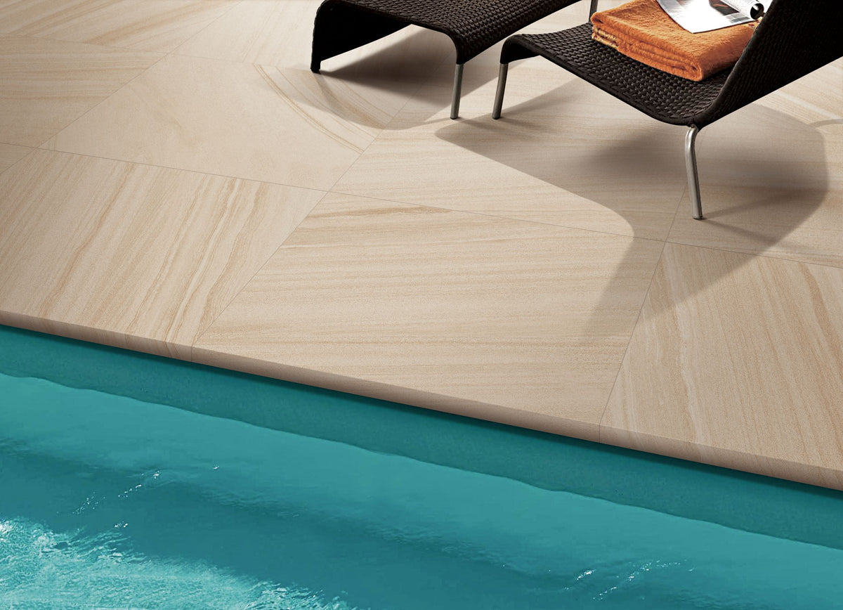 Hawkesbury Ridge Sandstone Look Porcelain Pool Coping