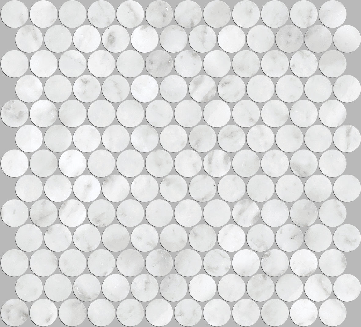 Artemis Penny Round Honed Marble Mosaic 23x23 mm