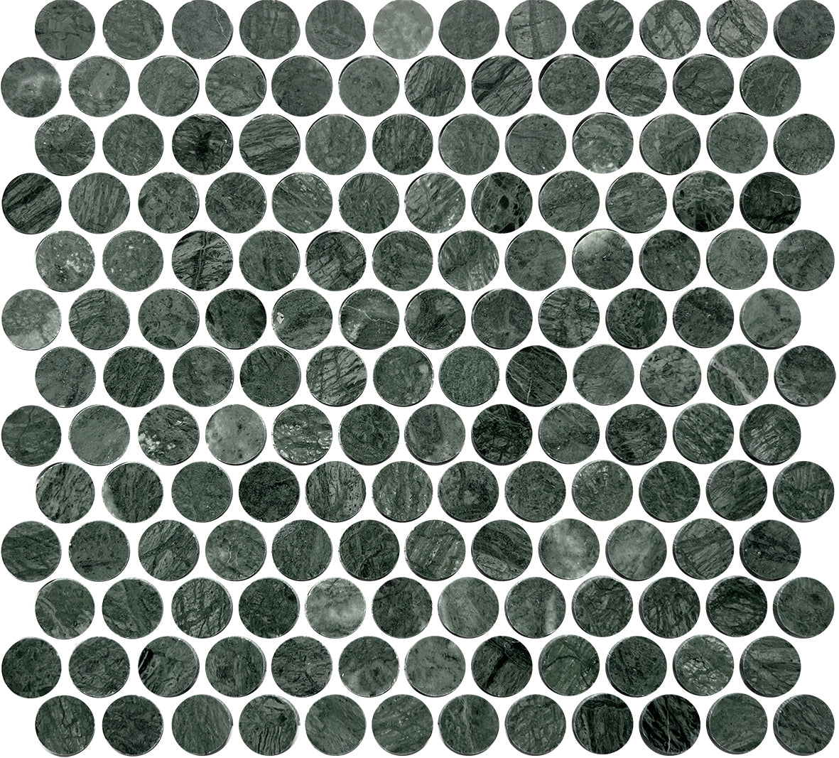 Artemis Penny Round Honed Marble Mosaic 23x23 mm