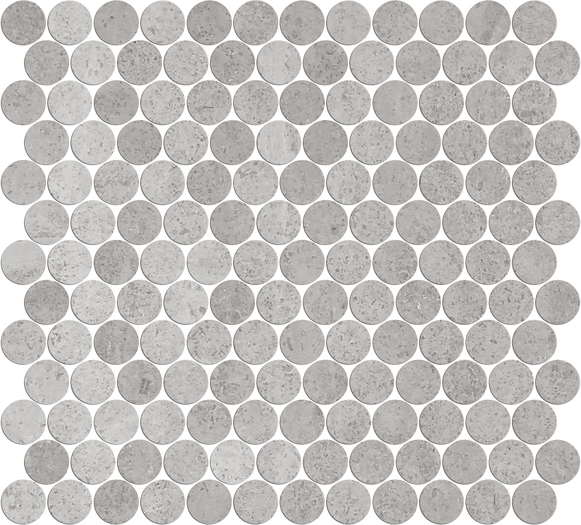 Artemis Penny Round Honed Marble Mosaic 23x23 mm