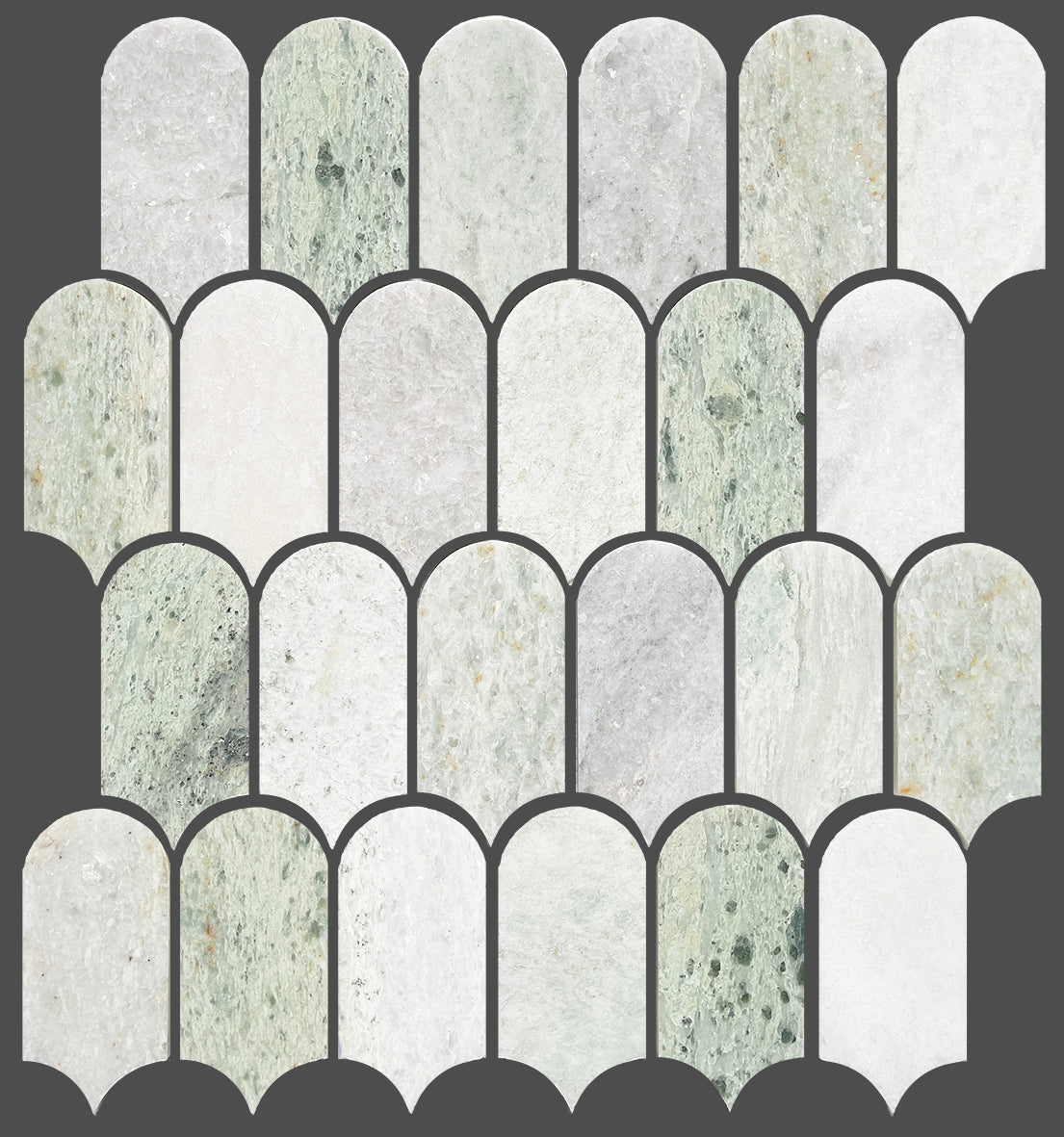 Artemis Feather Honed Marble Mosaic 50x103