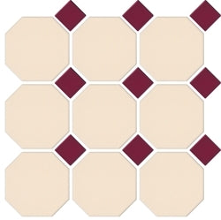 Octagon & Dot Federation Style Mosaic Floor Tile