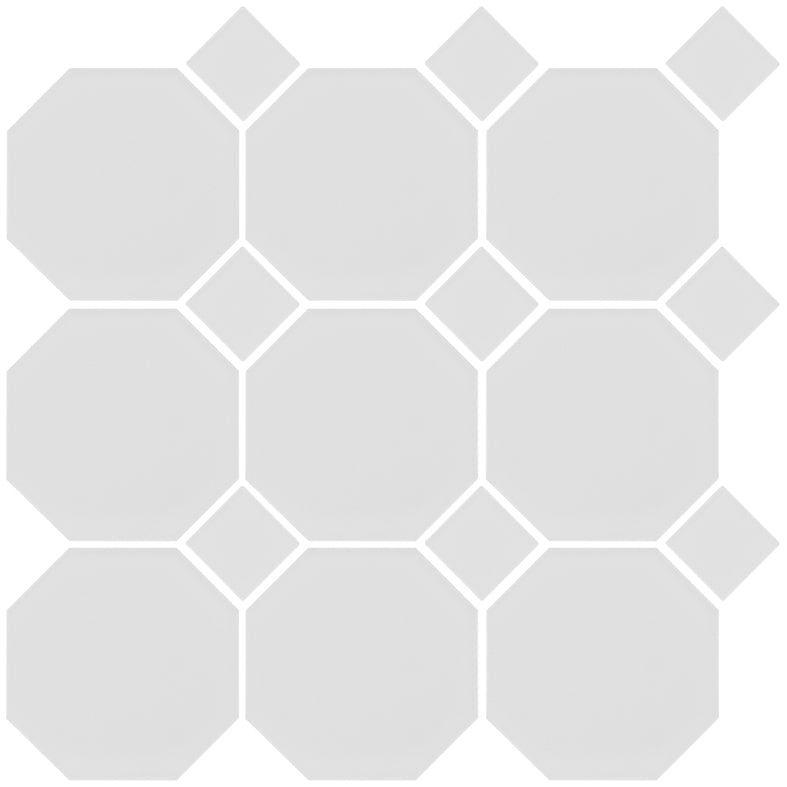 Octagon & Dot Federation Style Mosaic Floor Tile