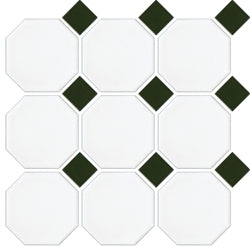 Octagon & Dot Federation Style Mosaic Floor Tile