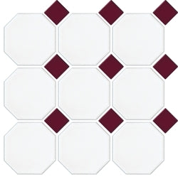 Octagon & Dot Federation Style Mosaic Floor Tile