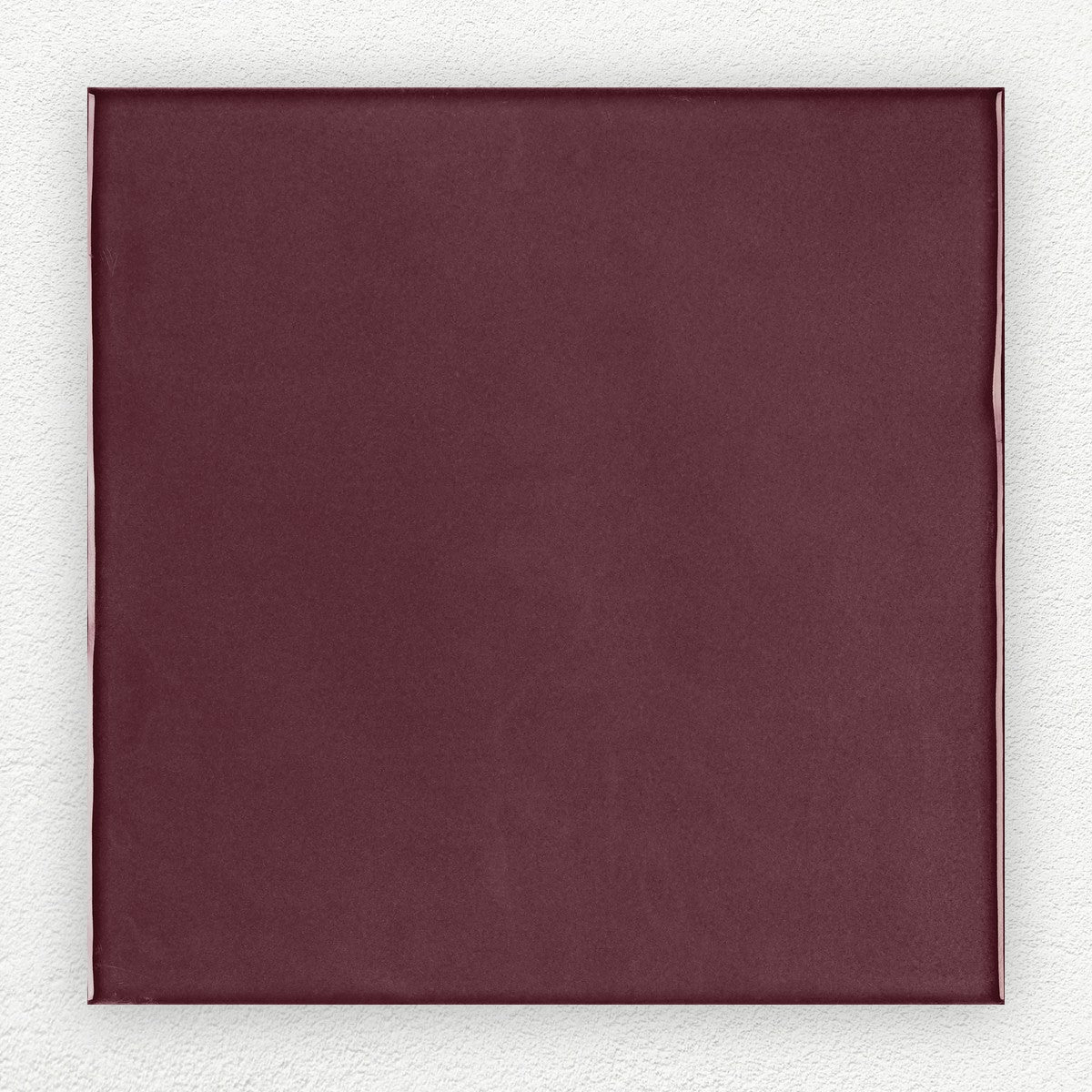 Gouache Aubergine gloss ceramic wall tile 155 x 155 mm