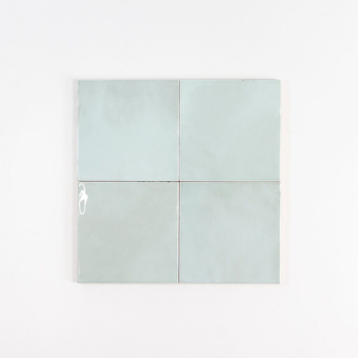 Gouache Ciel ceramic wall tile, 155 x 155, four tiles