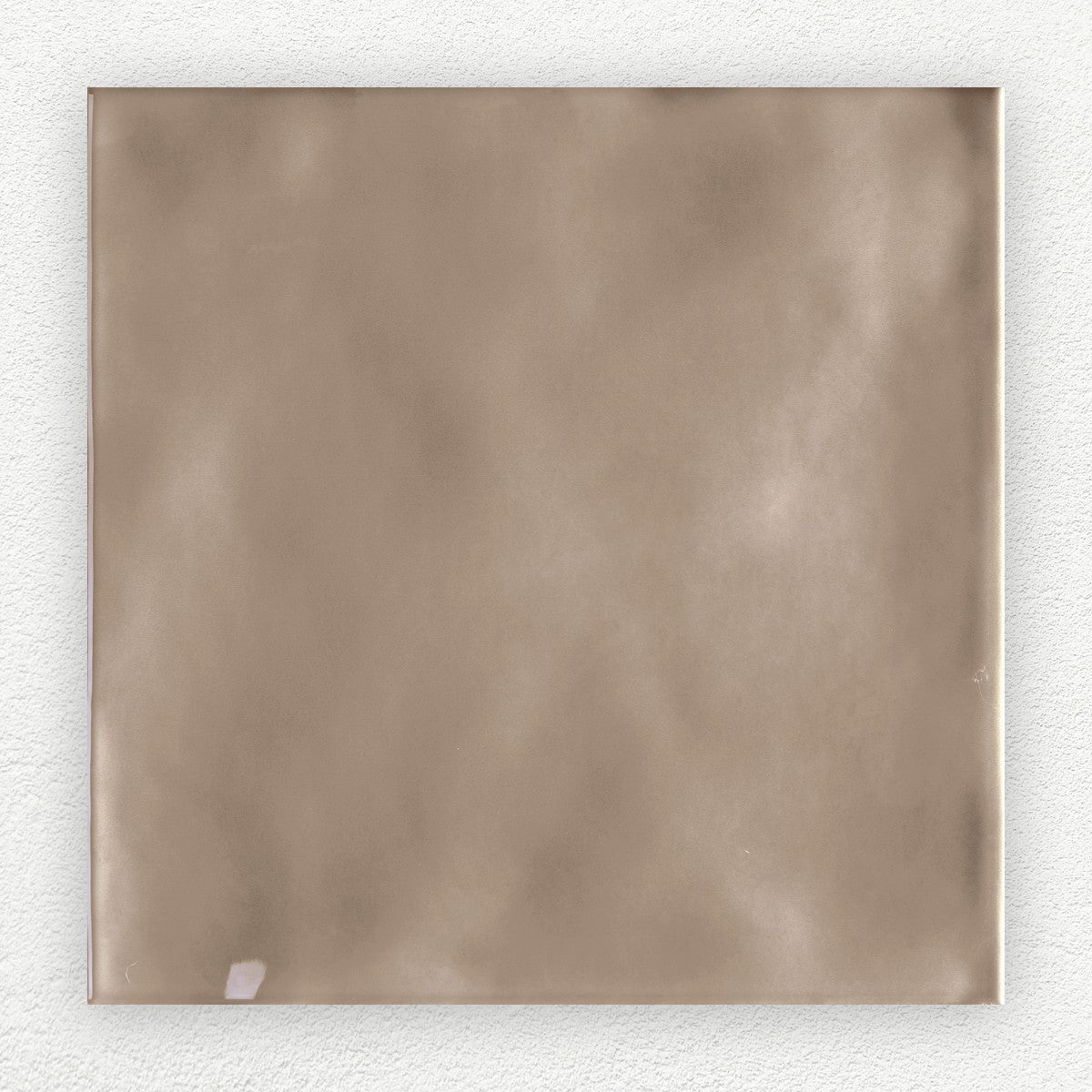 Gouache Sesame satin ceramic wall tile 155 x 155 mm