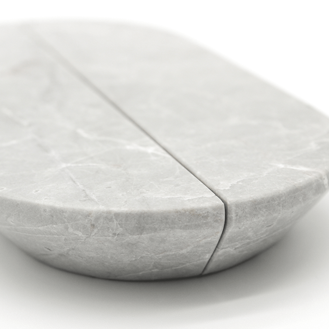 Stone Cabinet Pull in Hermes Grey Marble | Zephra