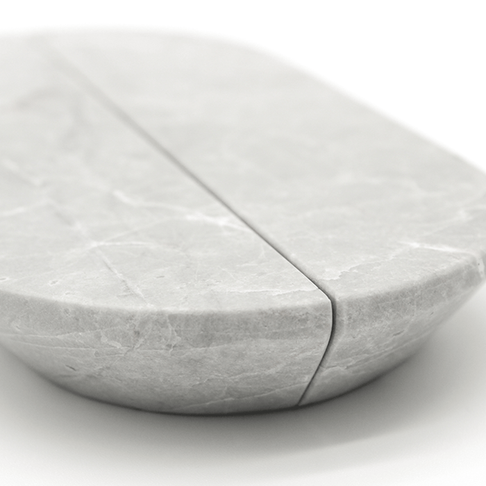 Stone Cabinet Pull in Hermes Grey Marble | Zephra #Finish_Hermes Grey Marble