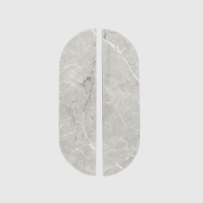 Stone Cabinet Pull in Hermes Grey Marble | Zephra #Finish_Hermes Grey Marble