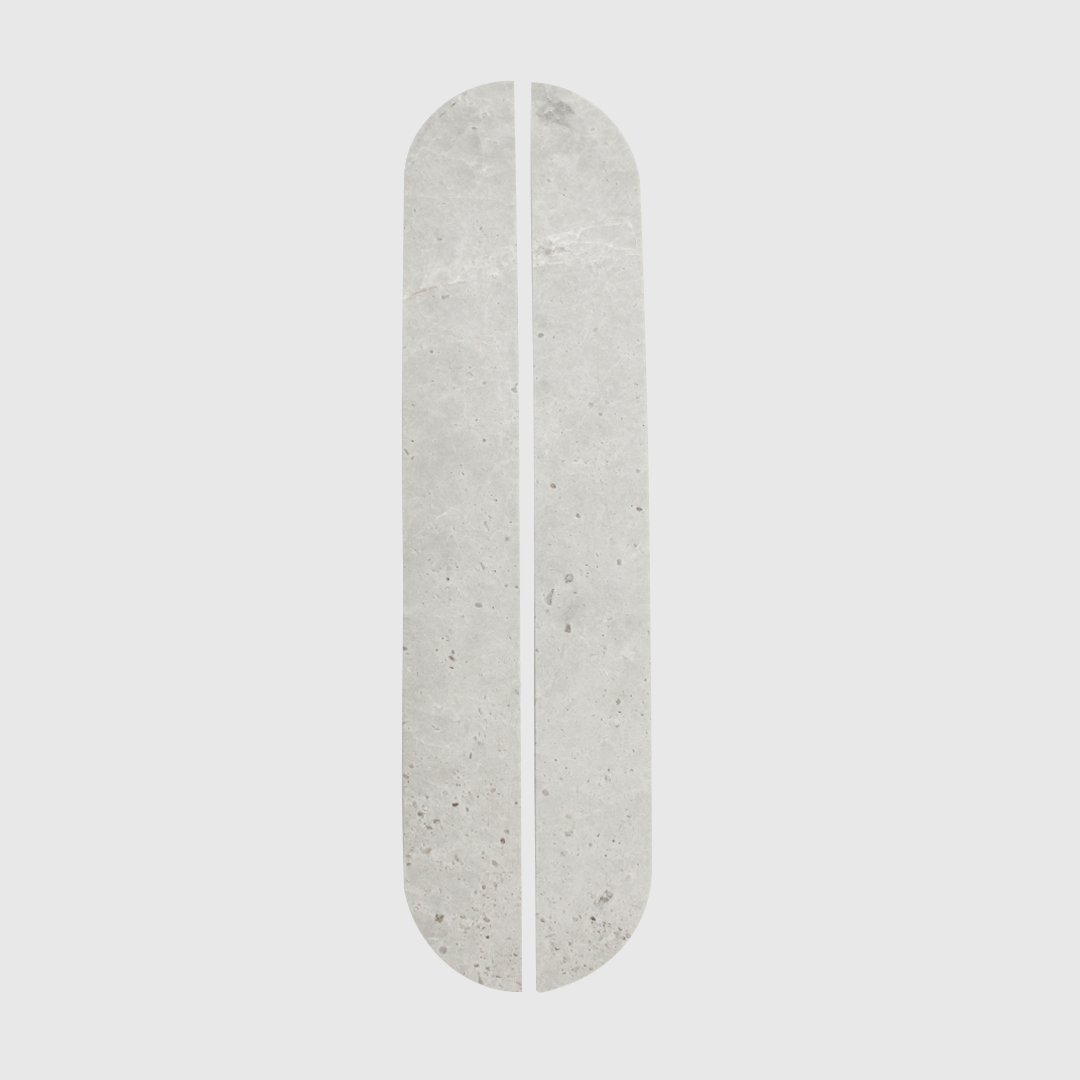 Stone Cabinet Pull in Hermes Grey Marble | Zephra