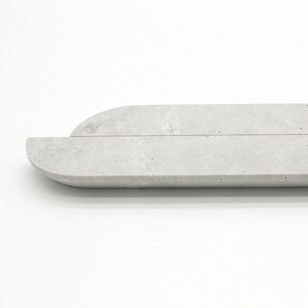 Stone Cabinet Pull in Hermes Grey Marble | Zephra