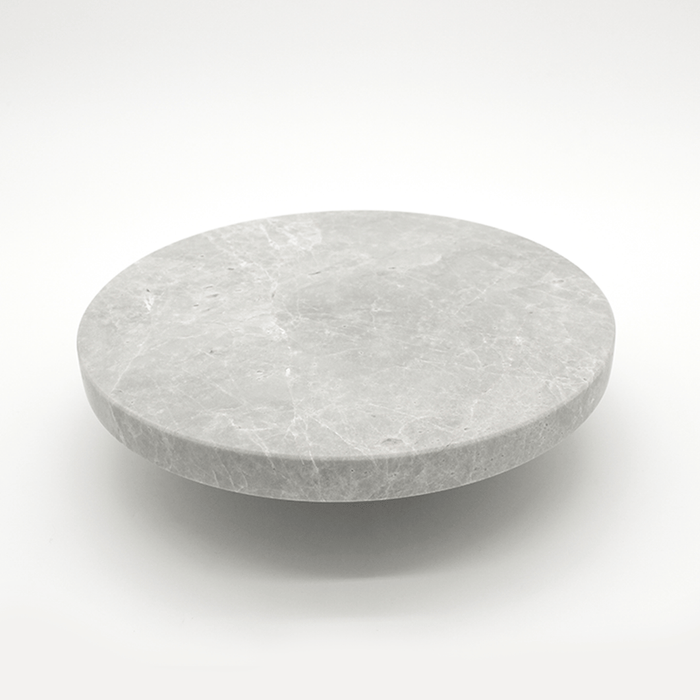 Stone Circular Front Door Entry Pull in Hermes Grey Marble | Zephra #Finish_Hermes Grey Marble