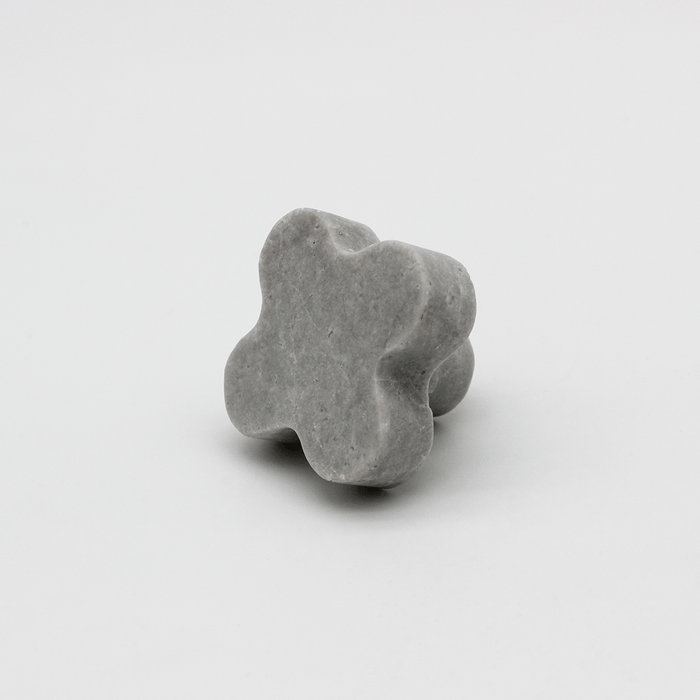 Stone Clover Cabinet Knob in Hermes Grey Marble | Zephra #Finish_Hermes Grey Marble