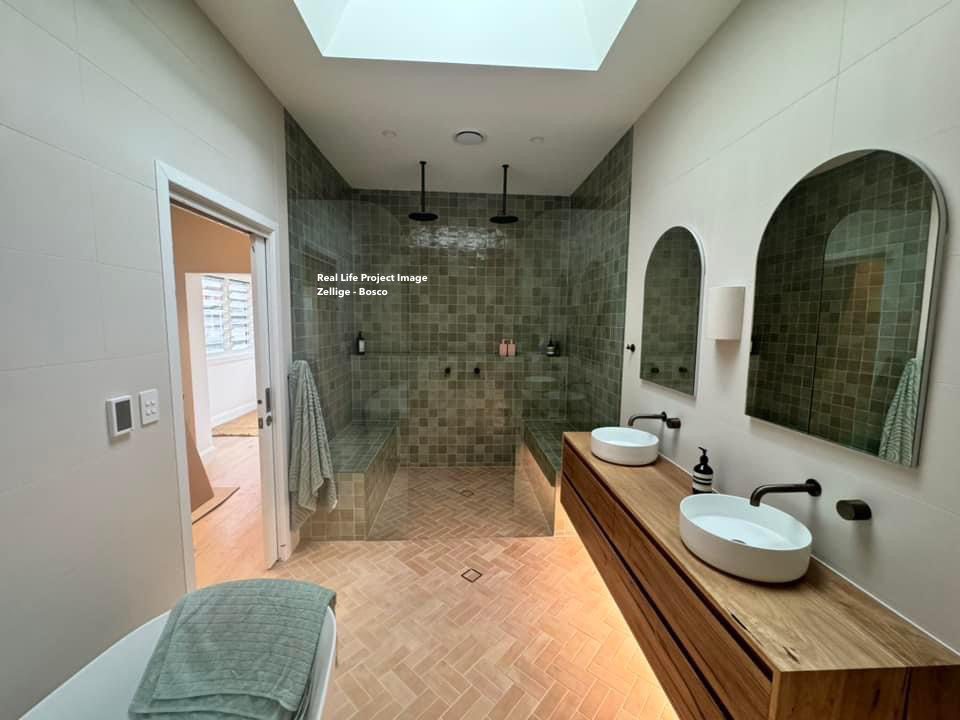 Zellige Italian Wall Tile in Argilla, Bosco, Camello, Carbone, China, Cielo, Corallo, Gesso, Lana, Petrolio, Salvia & Turchese, Gloss finish