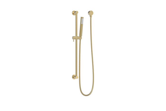 Soul Slimline Gooseneck Shower Set in Brushed Brass | ADP #Colour_Brushed Brass
