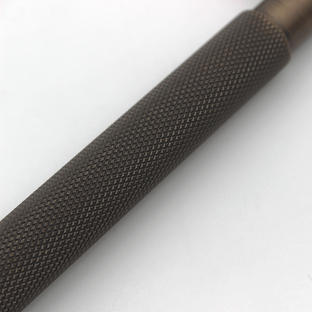 Knurled Cabinet Handle in Aged Bronze | Zephra