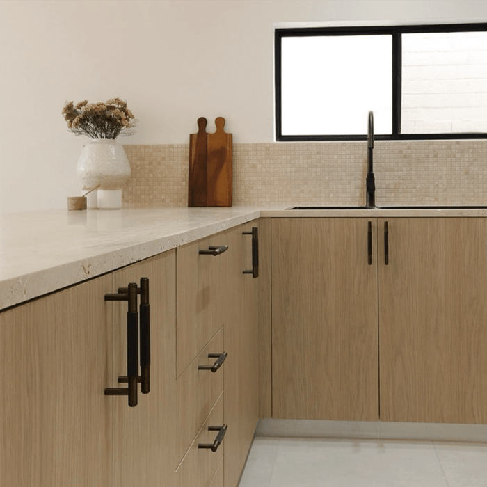 Knurled Cabinet Handle in Aged Bronze | Zephra #Finish_Aged Bronze