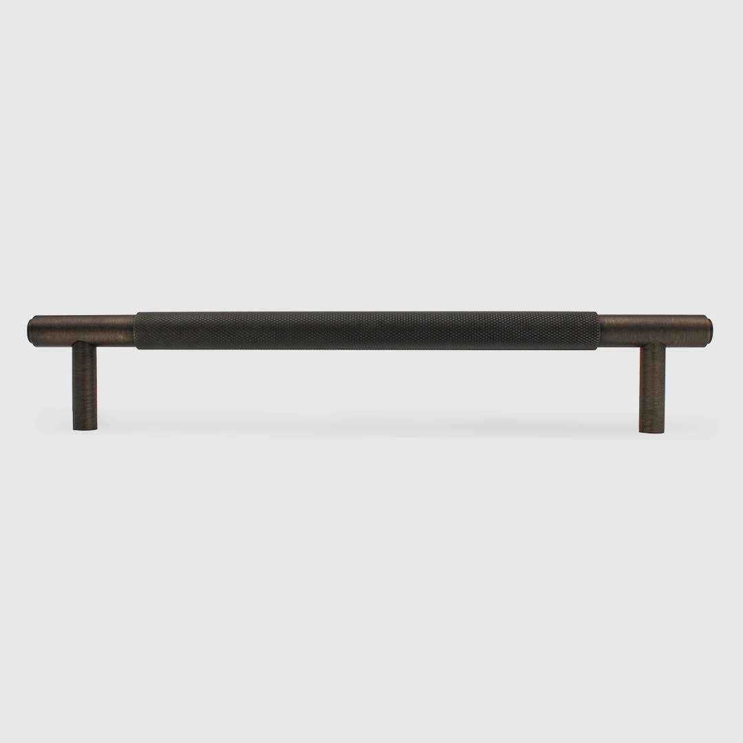 Knurled Cabinet Handle in Aged Bronze | Zephra