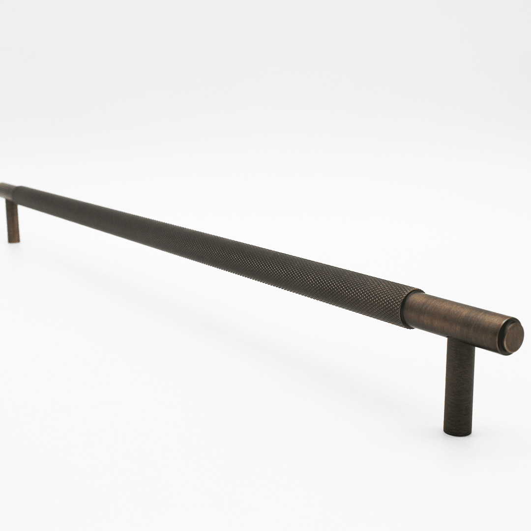 Knurled Cabinet Pull in Aged Bronze | Zephra