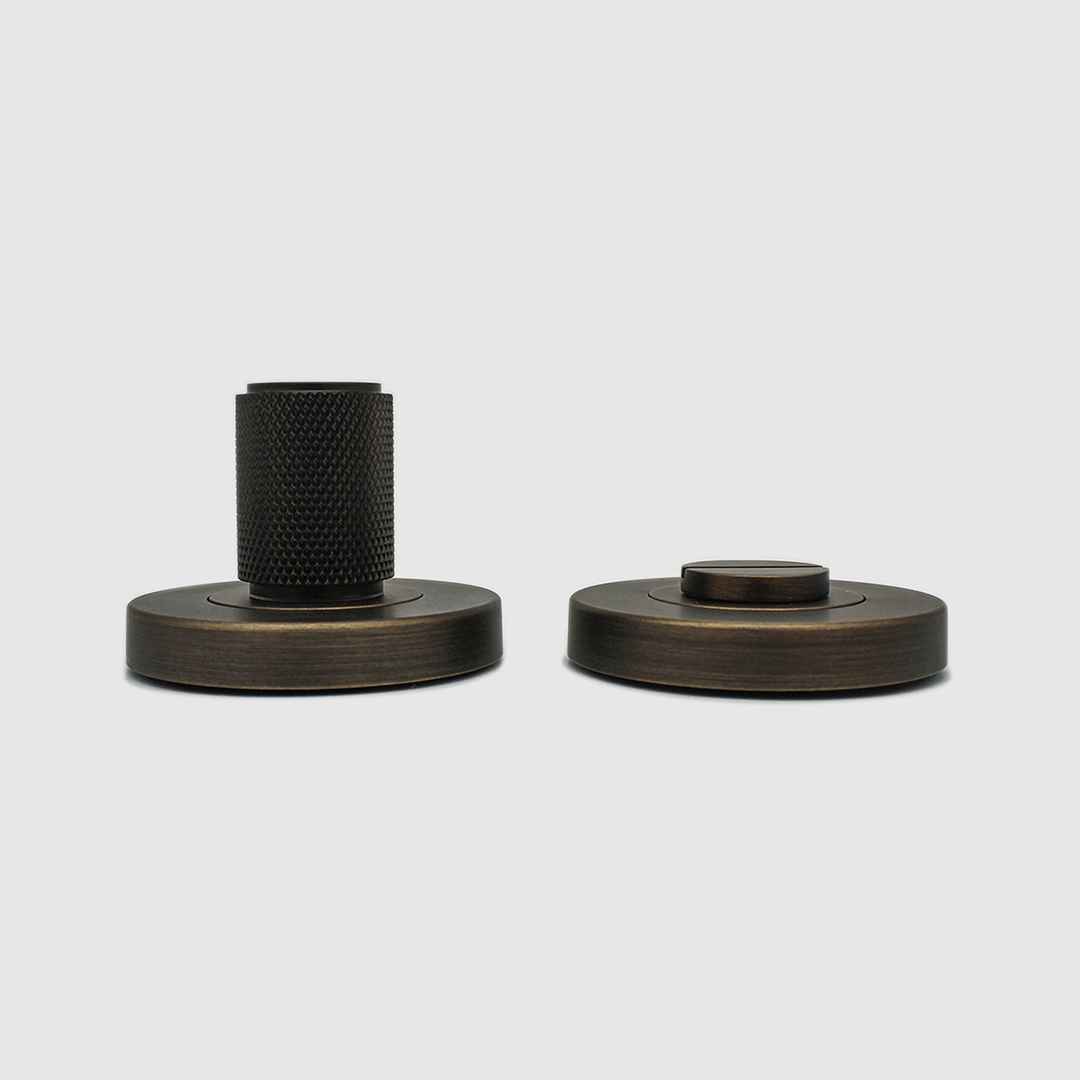 Aged Bronze - Knurled Privacy Turnsnib Lock