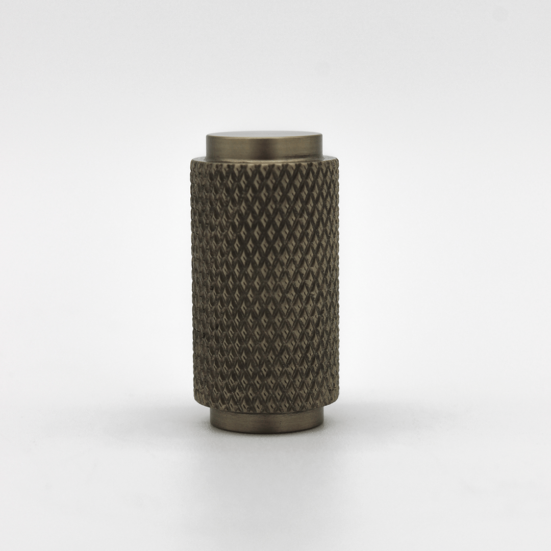 Knurled Cabinet Knob in Brushed Gold | Zephra