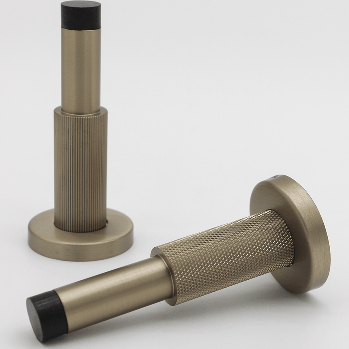 Knurled Door Stop in Brushed Gold | Zephra #Finish_Brushed Gold