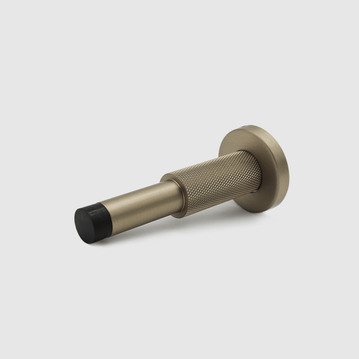 Knurled Door Stop in Brushed Gold | Zephra #Finish_Brushed Gold