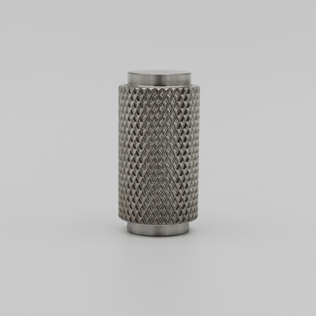 Knurled Cabinet Knob in Brushed Nickel | Zephra