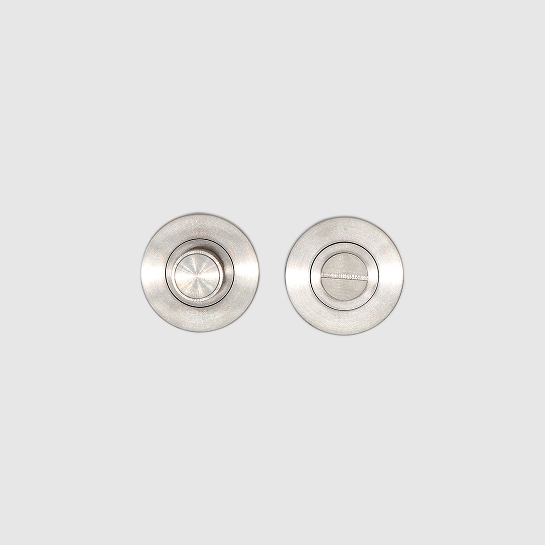 Knurled Privacy Turnsnib Lock in Brushed Nickel | Zephra