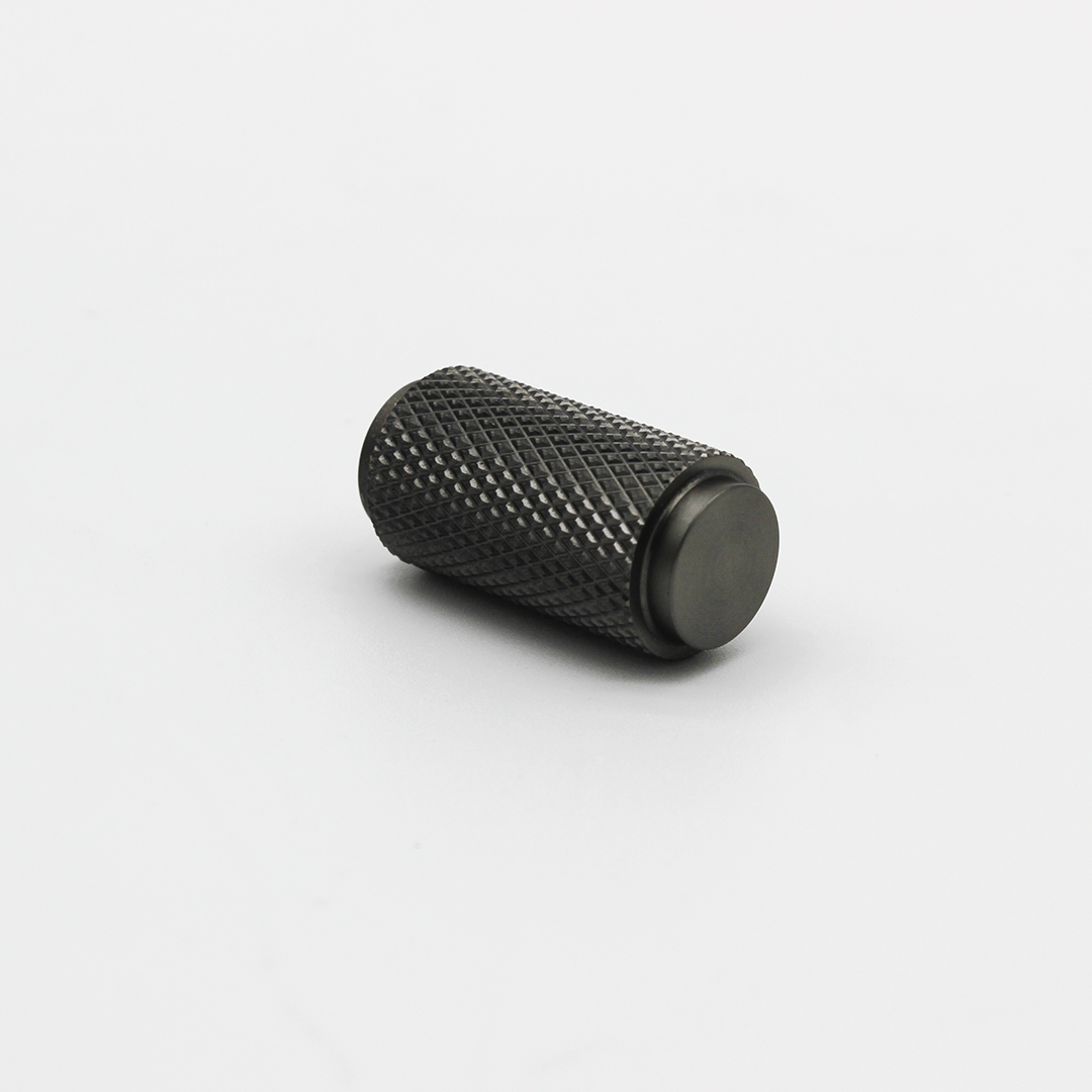 Knurled Cabinet Knob in Gunmetal | Zephra