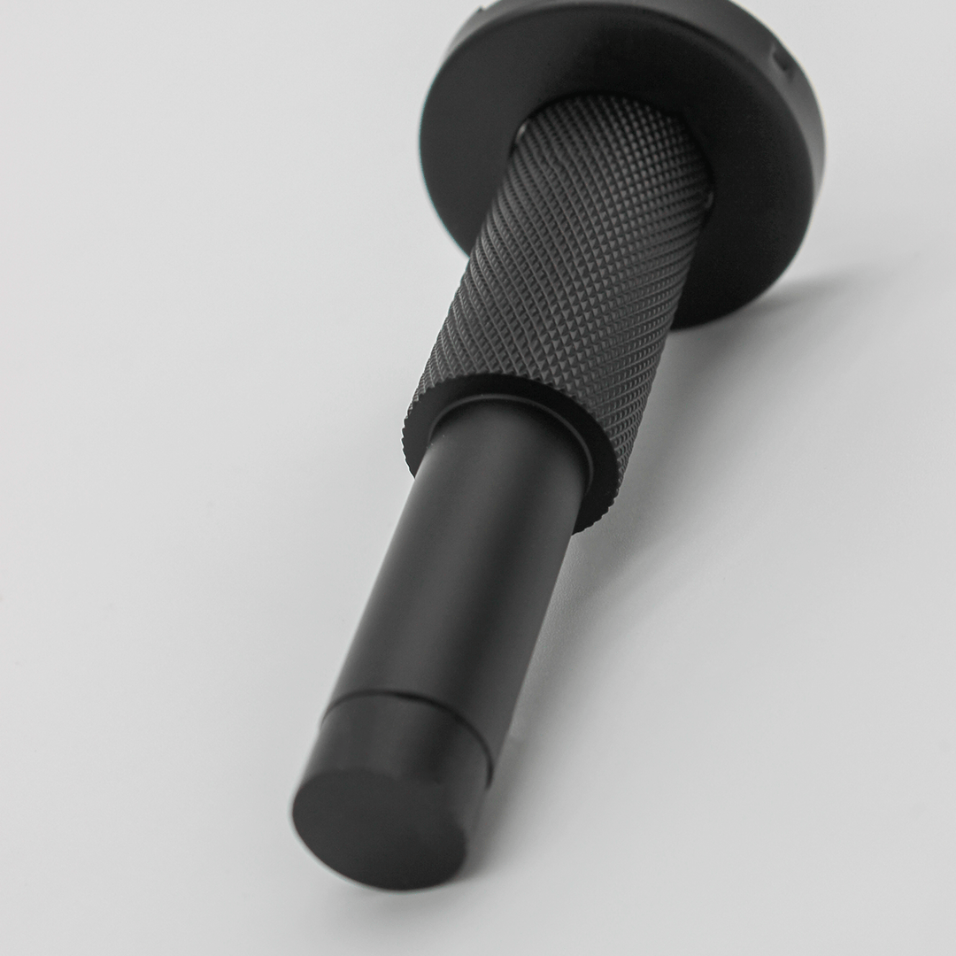 Knurled Door Stop in Matte Black | Zephra