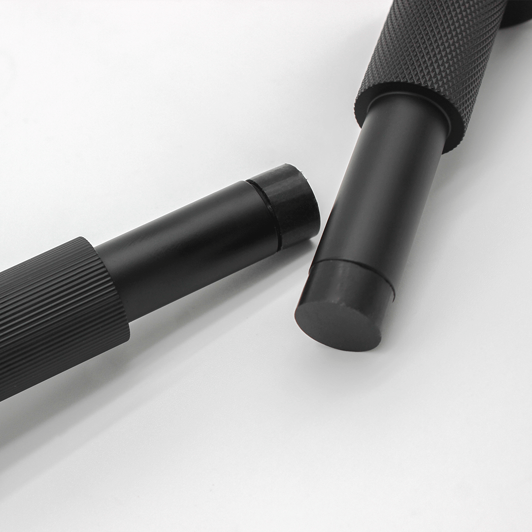 Knurled Door Stop in Matte Black | Zephra