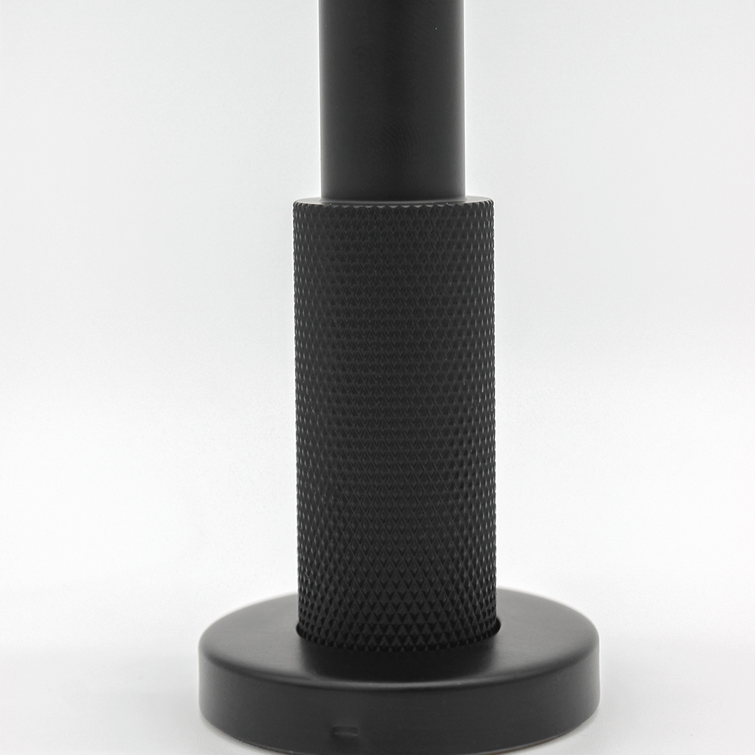 Knurled Door Stop in Matte Black | Zephra