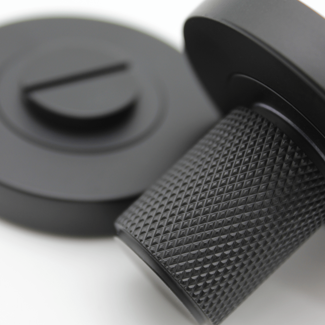 Knurled Privacy Turnsnib Lock in Matte Black | Zephra