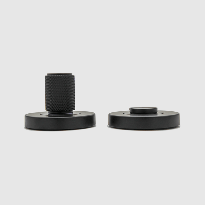 Knurled Privacy Turnsnib Lock in Matte Black | Zephra #Finish_Matte Black