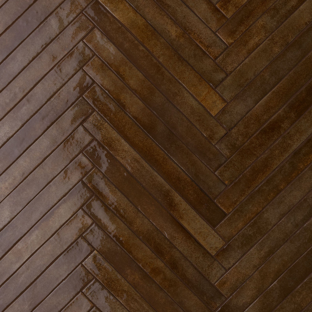 Life Chocolate 48 x 450 porcelain tiles laid in herringbone