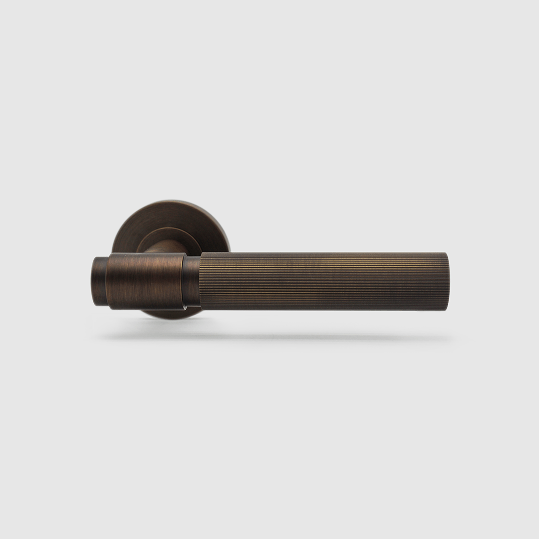 Linear Door Handle in Aged Bronze | Zephra