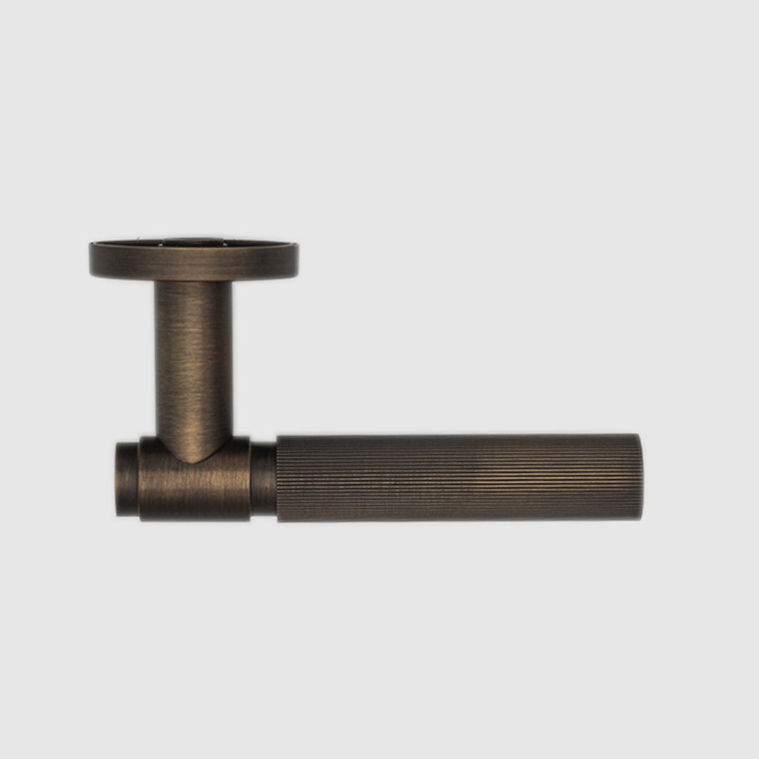 Linear Door Handle in Aged Bronze | Zephra