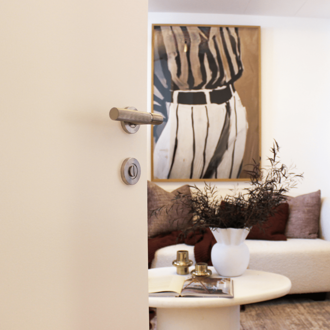 Linear Door Handle in Brushed Nickel | Zephra