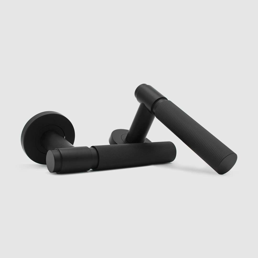 Passage Linear Door Handle Package in Matte Black | Zephra