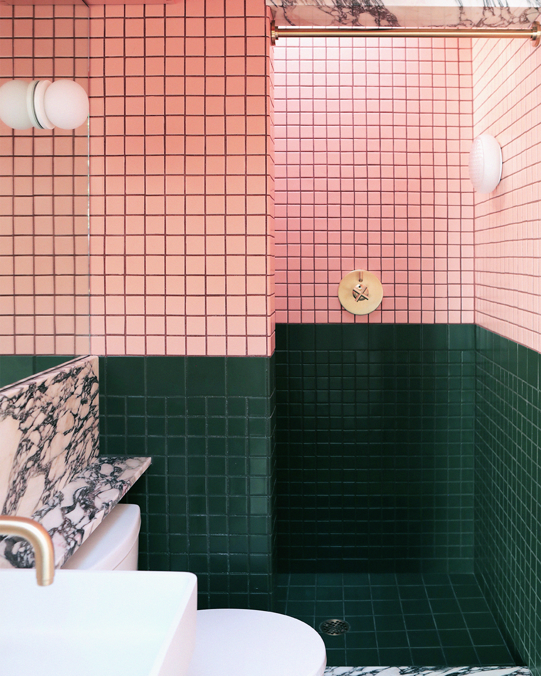 Nood Co Vesl Square Concrete Basin in Ivory, installed in a finished bathroom (2)