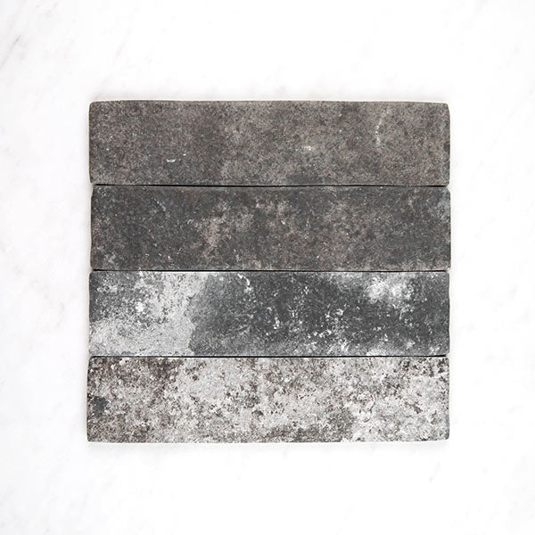 London Brick 60x250mm Floor & Wall Tile in Charcoal, Rustic Natural finish