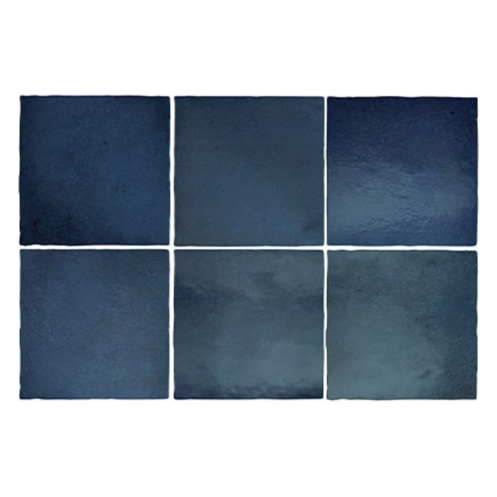Magma Spanish Wall Tile in Blue, Matt finish