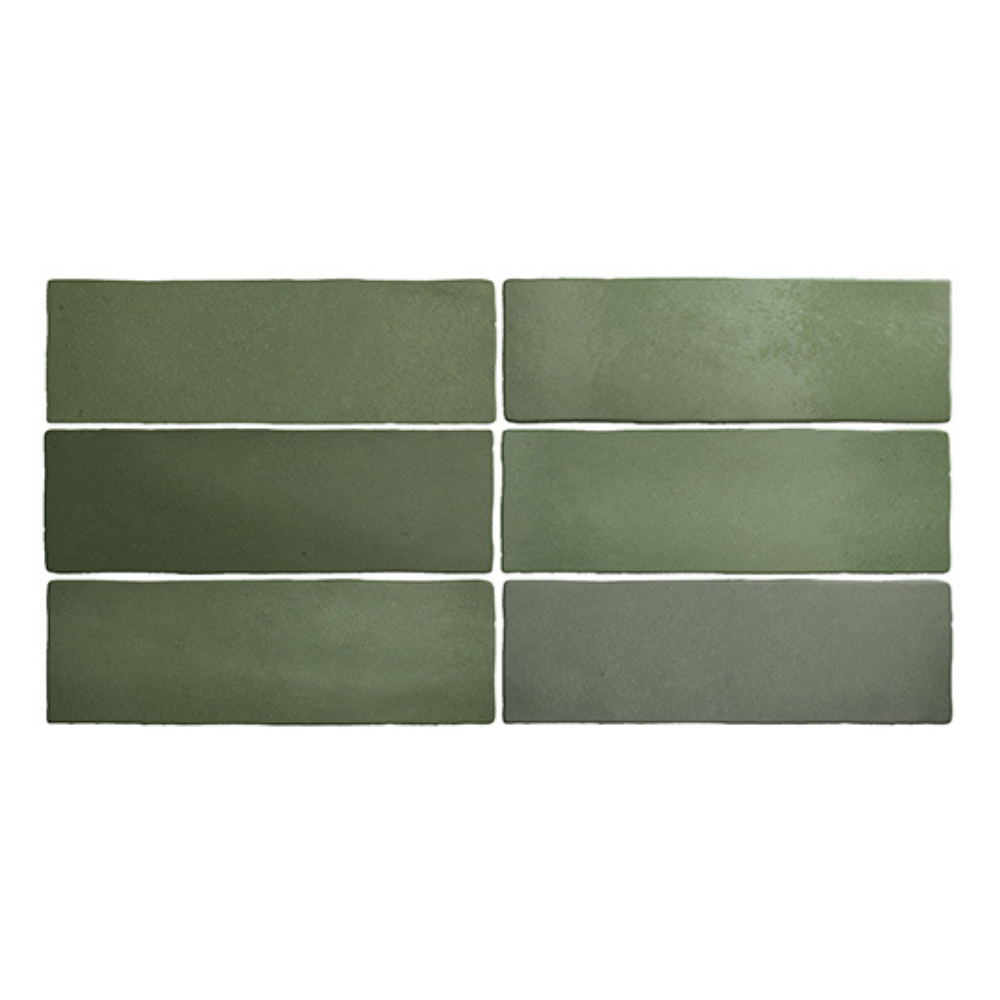 Magma Spanish Wall Tile in Malachite Green, Matt finish