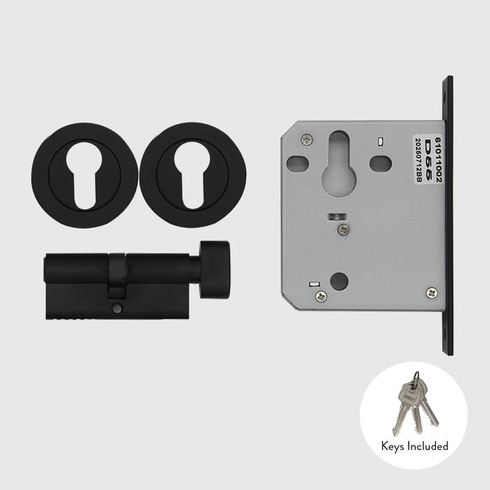 Mortice Lock in Matte Black | Zephra #Finish_Matte Black