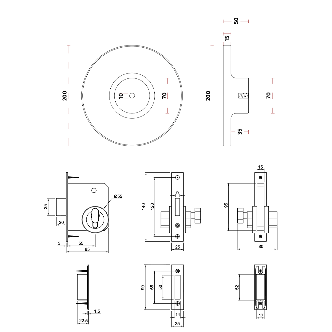 Lock & Entry Door Package in Hermes Grey Marble | Zephra