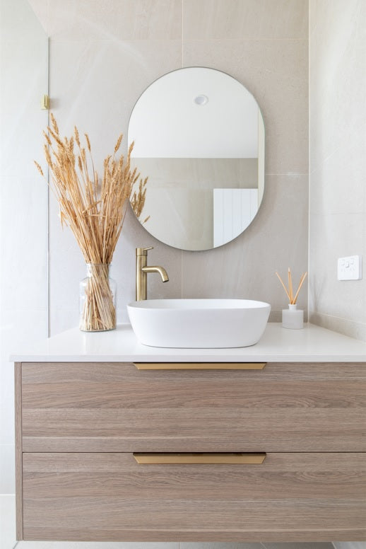 Round Tall Basin Mixer Curved in Tiger Bronze | Meir #Colour_Tiger Bronze
