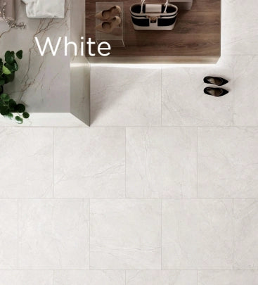 Meta Stone Porcelain Floor & Wall Tile | P4 Indoor Outdoor Tile in White, Grigio & Sand
